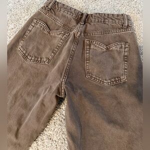 Zara Womens High Waist Brown Jeans